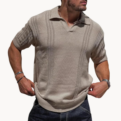 Kurzarm Polo Shirt Modern Knopflochfrei - IdealeKleiden