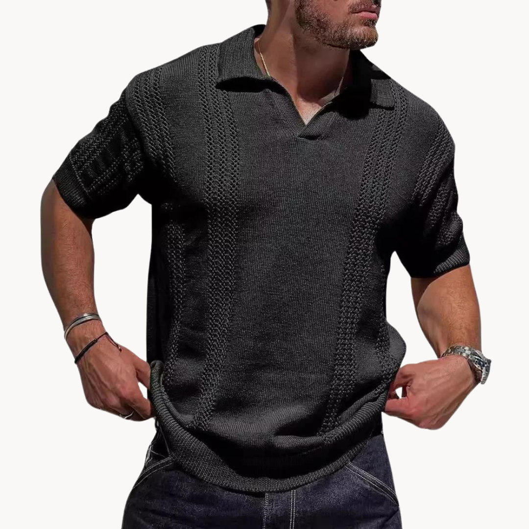 Kurzarm Polo Shirt Modern Knopflochfrei