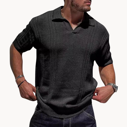Kurzarm Polo Shirt Modern Knopflochfrei