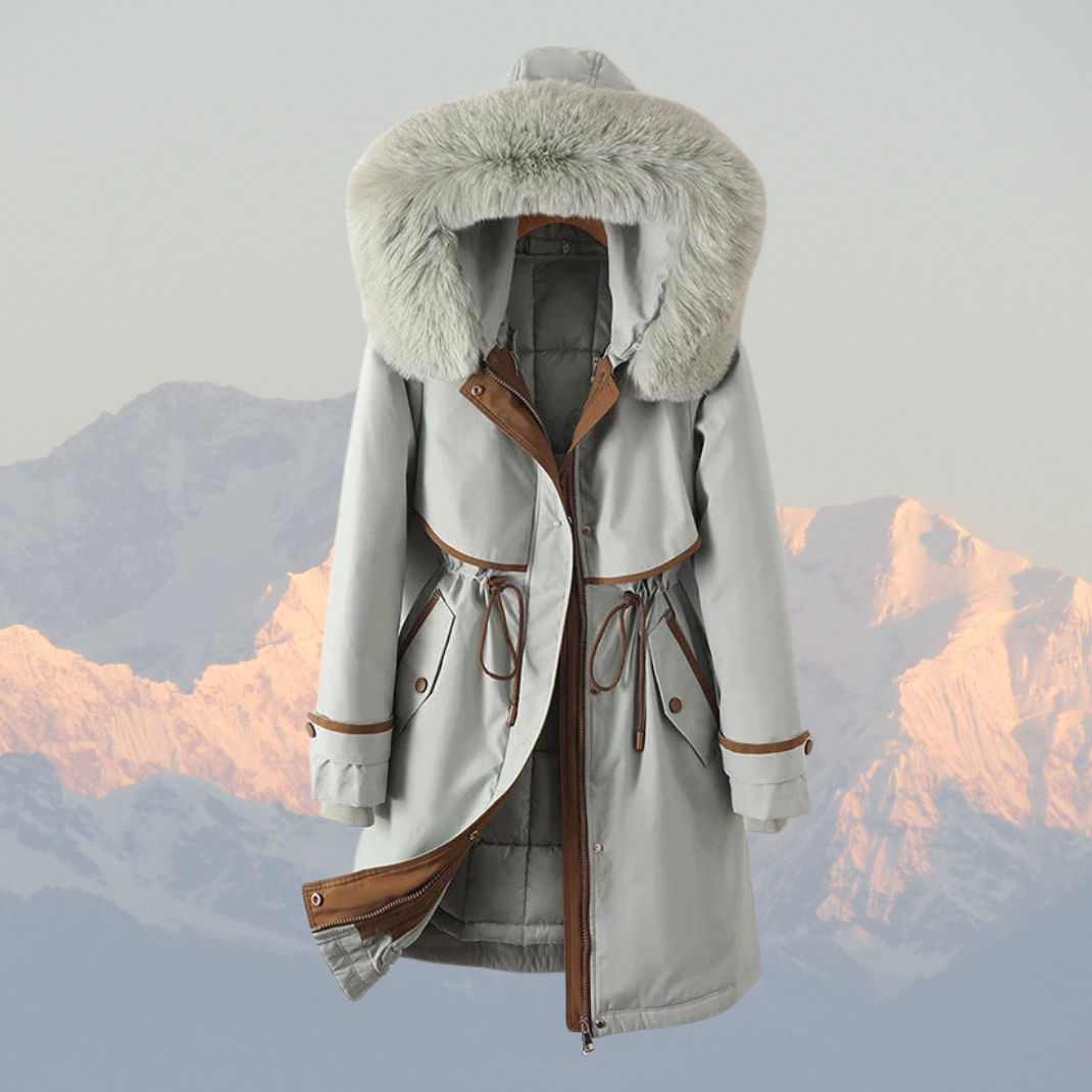 Warme Winter-Parka mit Daunenfüllung