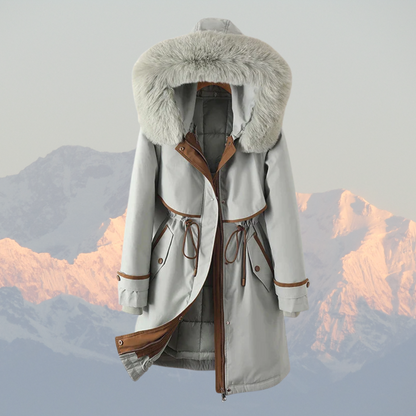 Warme Winter-Parka mit Daunenfüllung
