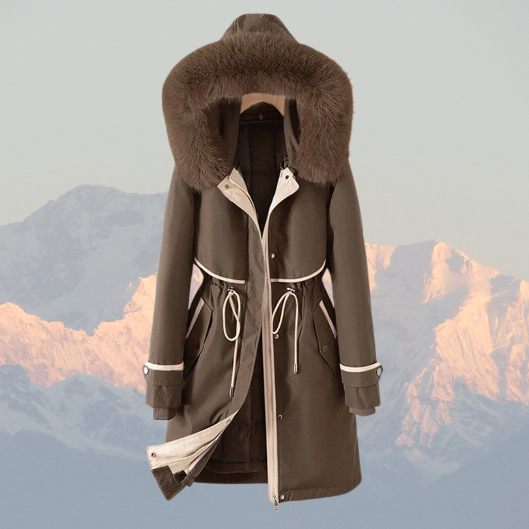 Warme Winter-Parka mit Daunenfüllung