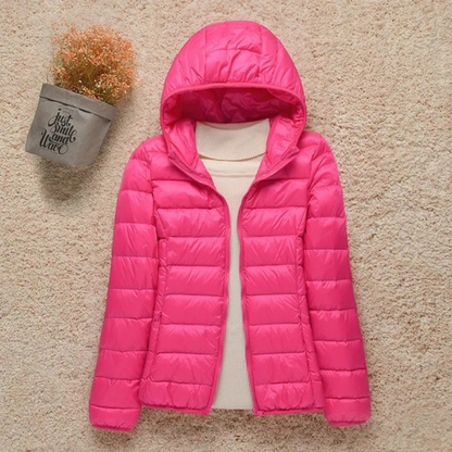 Stylische Kapuzenjacke Stehkragen Design