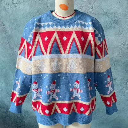 Weihnachtssweater Damen Strick Pullover Festlich