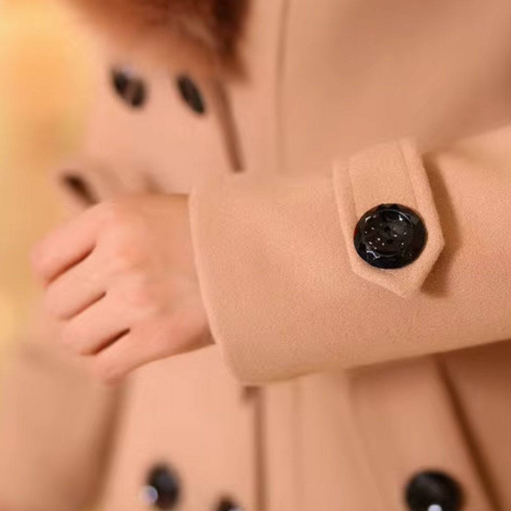 Damen Mantel Wollmischung Taillierte Form - IdealeKleiden
