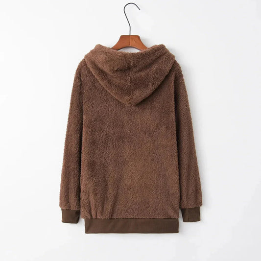 Übergroßer Sherpa Fleece Hoodie Warm & Bequem - IdealeKleiden
