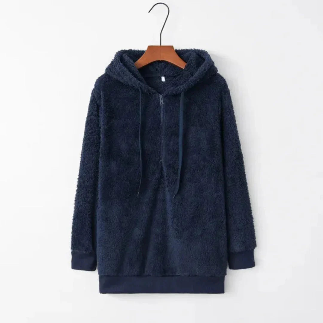 Übergroßer Sherpa Fleece Hoodie Warm & Bequem