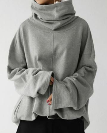 Damen Pullover Kapuze Modern