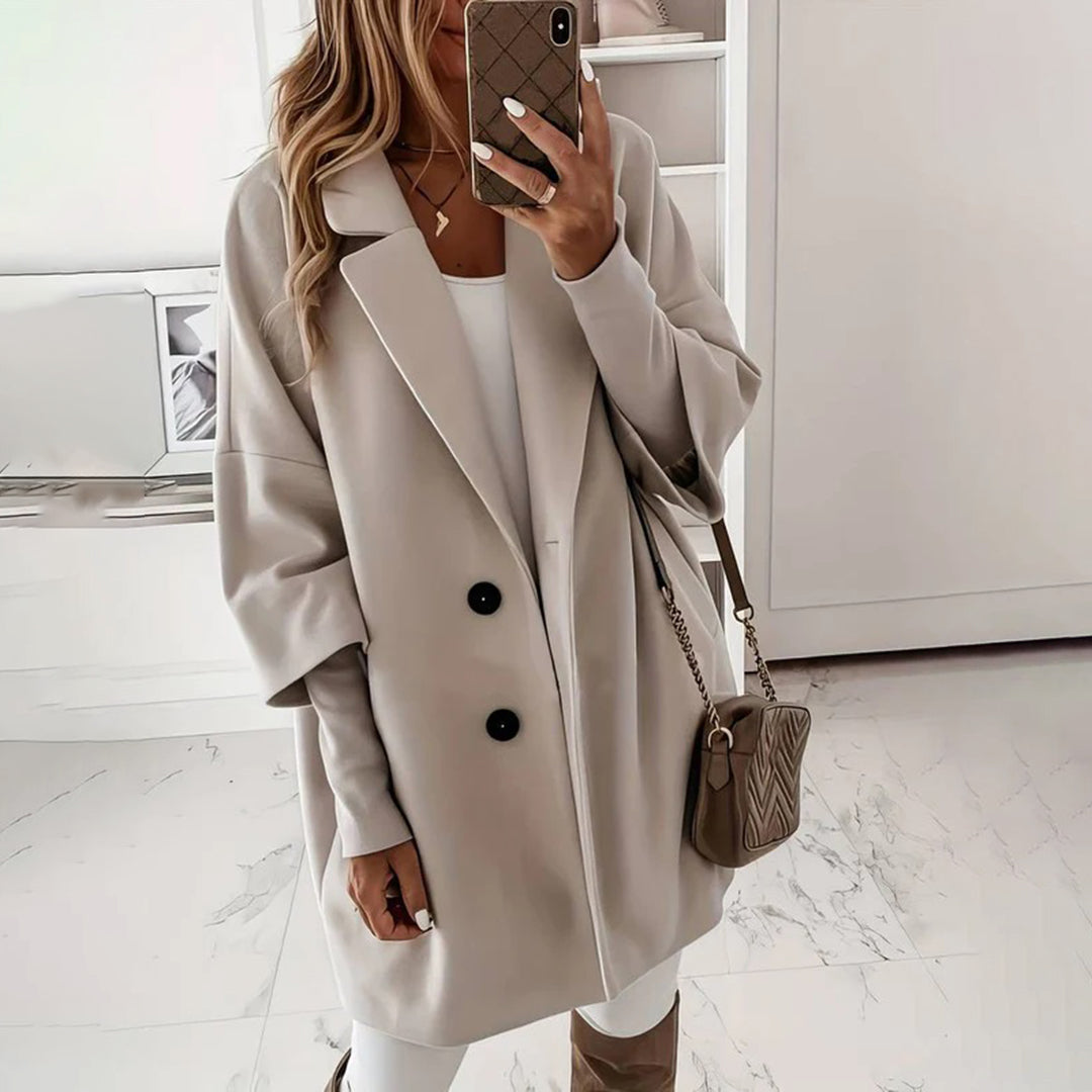 Eleganter Damen Herbstmantel Modern - IdealeKleiden