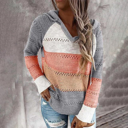 Winterpullover V-Ausschnitt Trendig Frauen