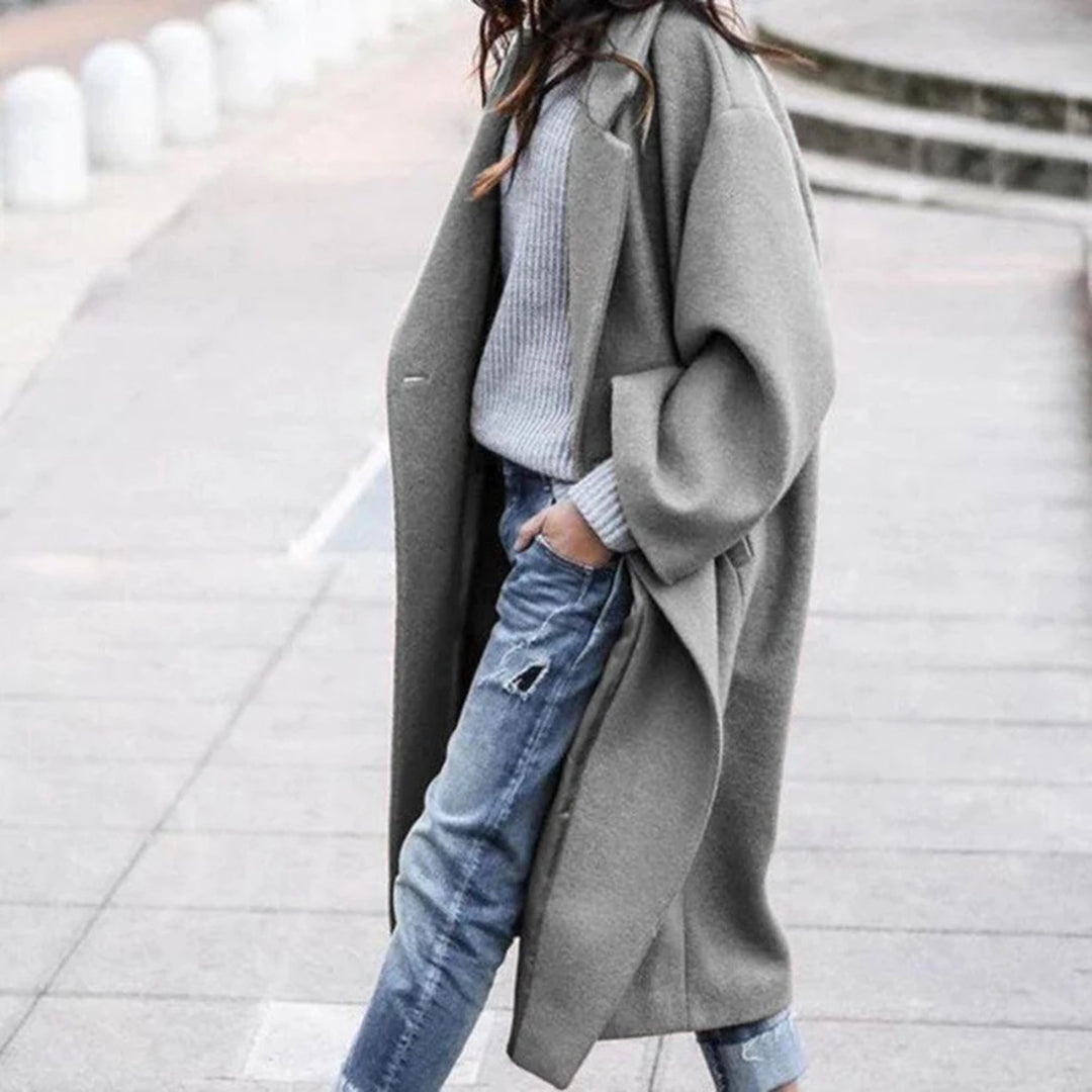 Eleganter Damenmantel Herbst Stil