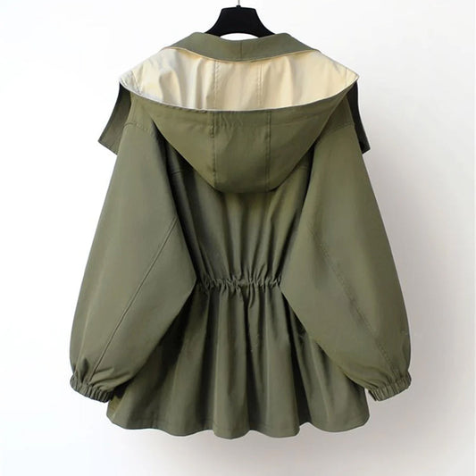 Wasserfeste Trenchcoat Damen - Oversized Stilvoll Elegant - IdealeKleiden