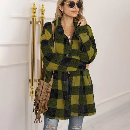 Karierte Damenjacke Bequem Modern