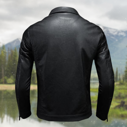 Lederjacke Trendy Moderner Style - IdealeKleiden