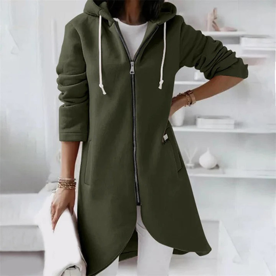 Damen Langjacke Kapuzenparka Modern