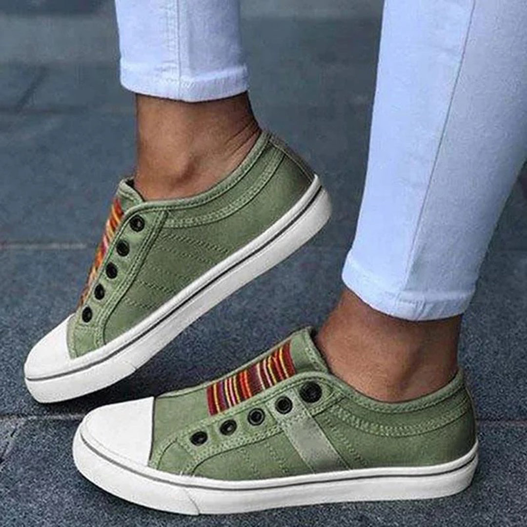 Damen Sneaker Streifen Design Modisch