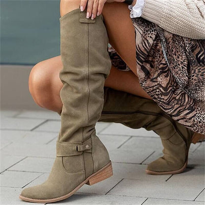 Damen Stiefeletten Wildleder Optik Hochabsatz