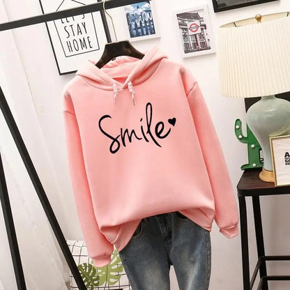 Komfortable Hoodie Smile Grafik Sweatjacke