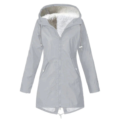 Wasserdichte Fleece-Jacke Damen Warm und Bequem Herbst Winter