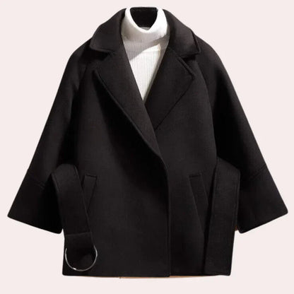 Modische Damenjacke mit Gürtel Elegant - IdealeKleiden