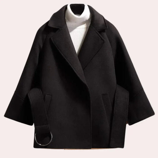 Modische Damenjacke mit Gürtel Elegant - IdealeKleiden
