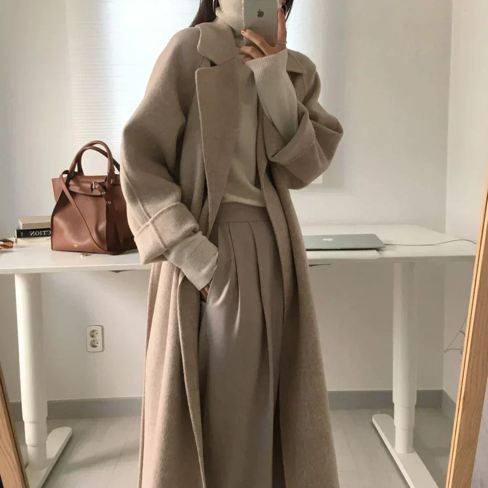 Stilvolle Winterjacke Frauen Klassisch Lang