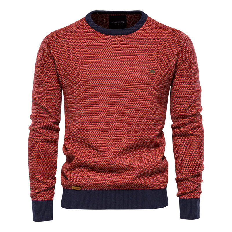 Herrenkleidung Rundhals Pullover Casual