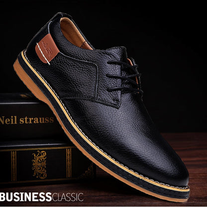 Elegante Herrenschuhe Oxford Leder Qualität - IdealeKleiden