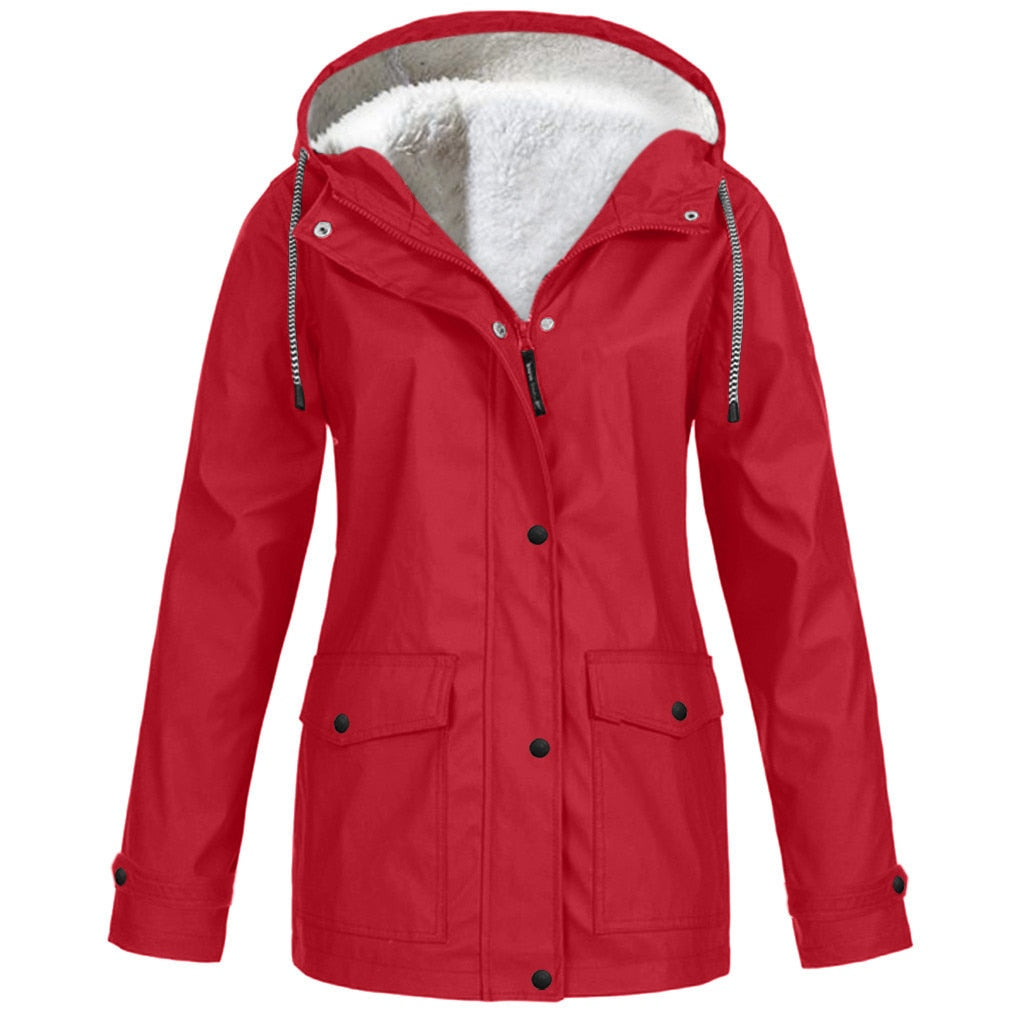 Wasserdichte Outdoorjacke Warm Gefüttert