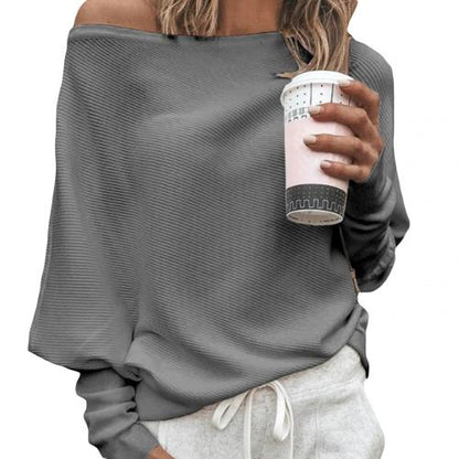 Stylische Off-Shoulder Sweatjacke Damen - IdealeKleiden
