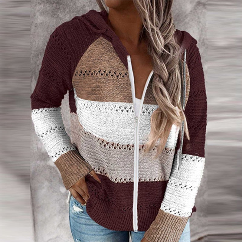 Stylische Hoodie Weste Damen