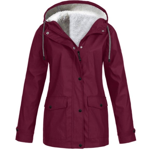 Wasserdichte Outdoorjacke Warm Gefüttert