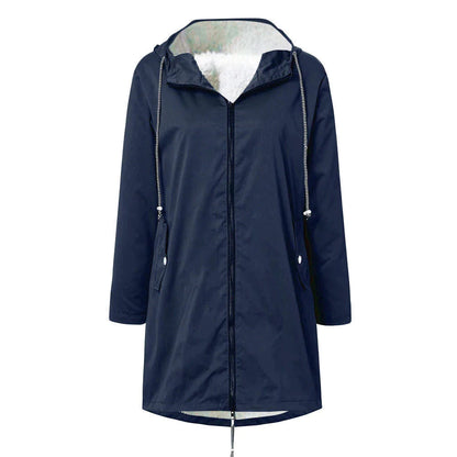 Wasserdichte Fleece-Jacke Damen Warm und Bequem Herbst Winter