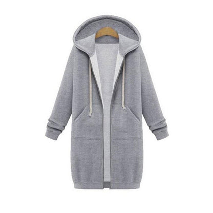 Stylische Damenjacke Lang Sweatshirt Design