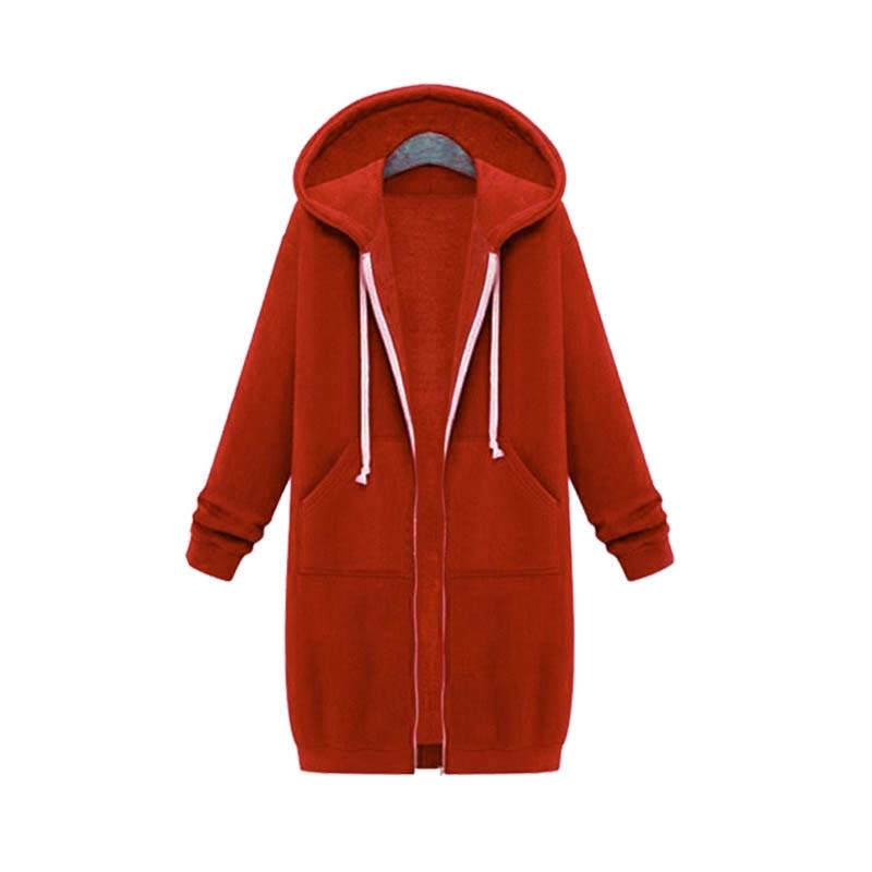 Stylische Damenjacke Lang Sweatshirt Design