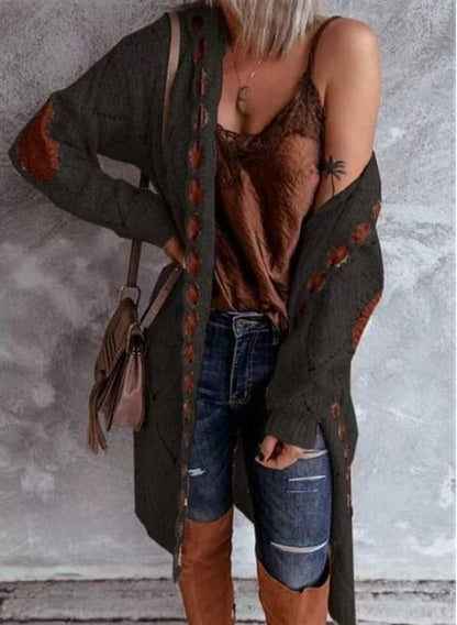 Stylische Damenhoodie Lang