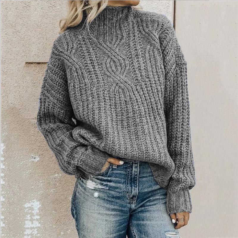 Weiche Frauenpullover Kabelstrick Design