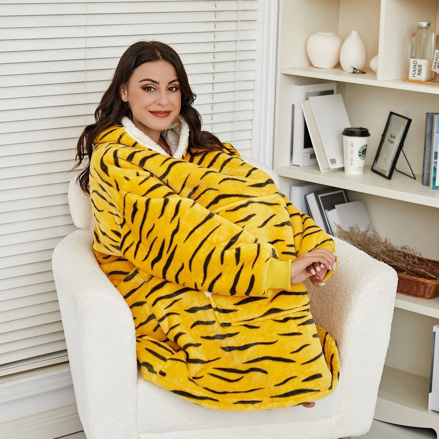 Große Damen Pullover Oversize Kapuze