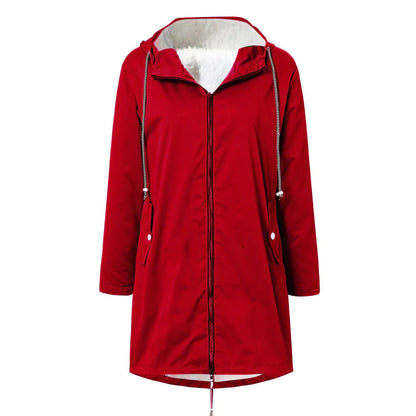 Wasserdichte Fleece-Jacke Damen Warm und Bequem Herbst Winter