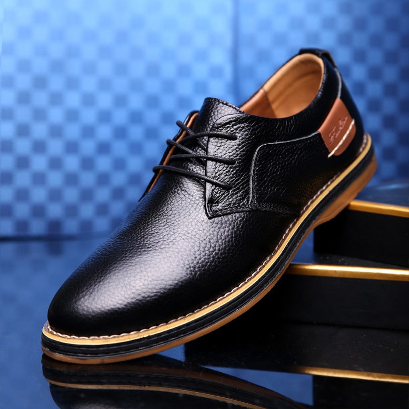 Elegante Herrenschuhe Oxford Leder Qualität