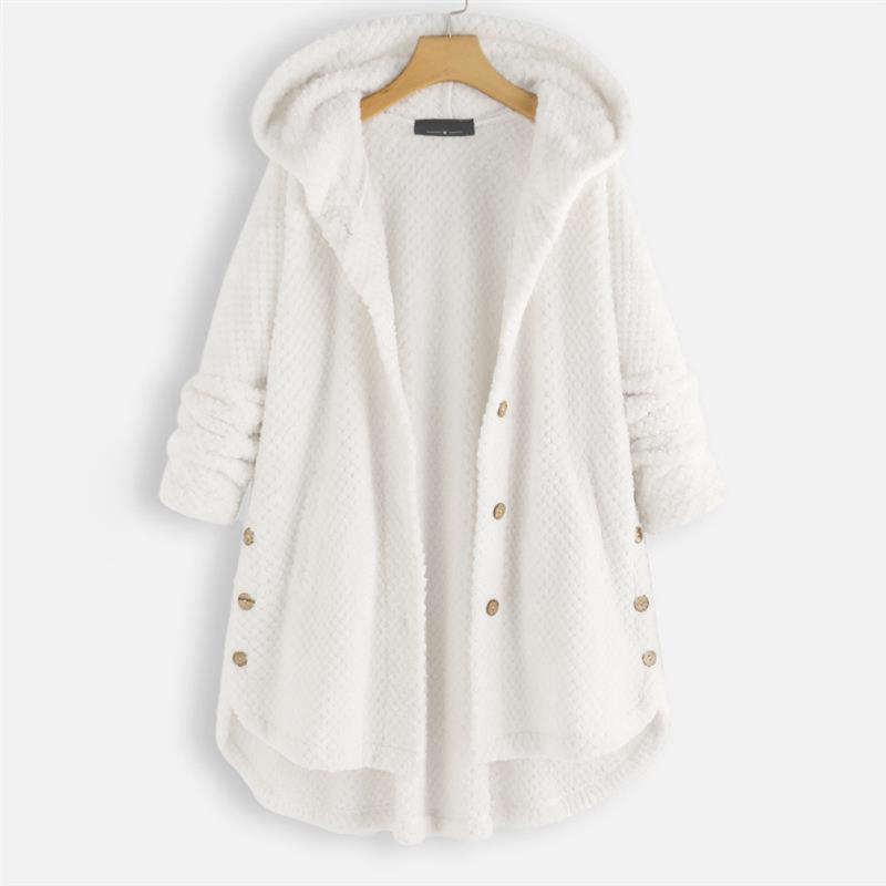 Damen Fleecejacke Weich Kapuze - IdealeKleiden