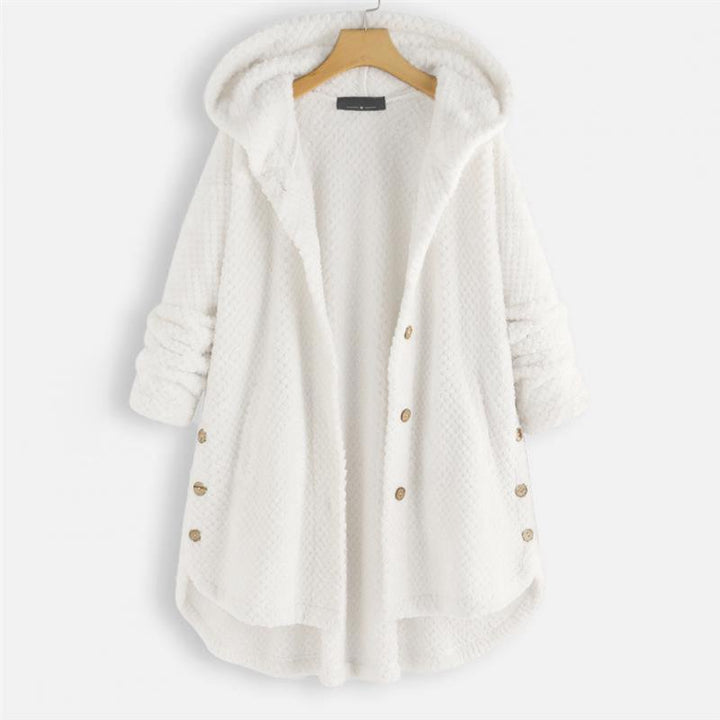 Damen Fleecejacke Weich Kapuze - IdealeKleiden