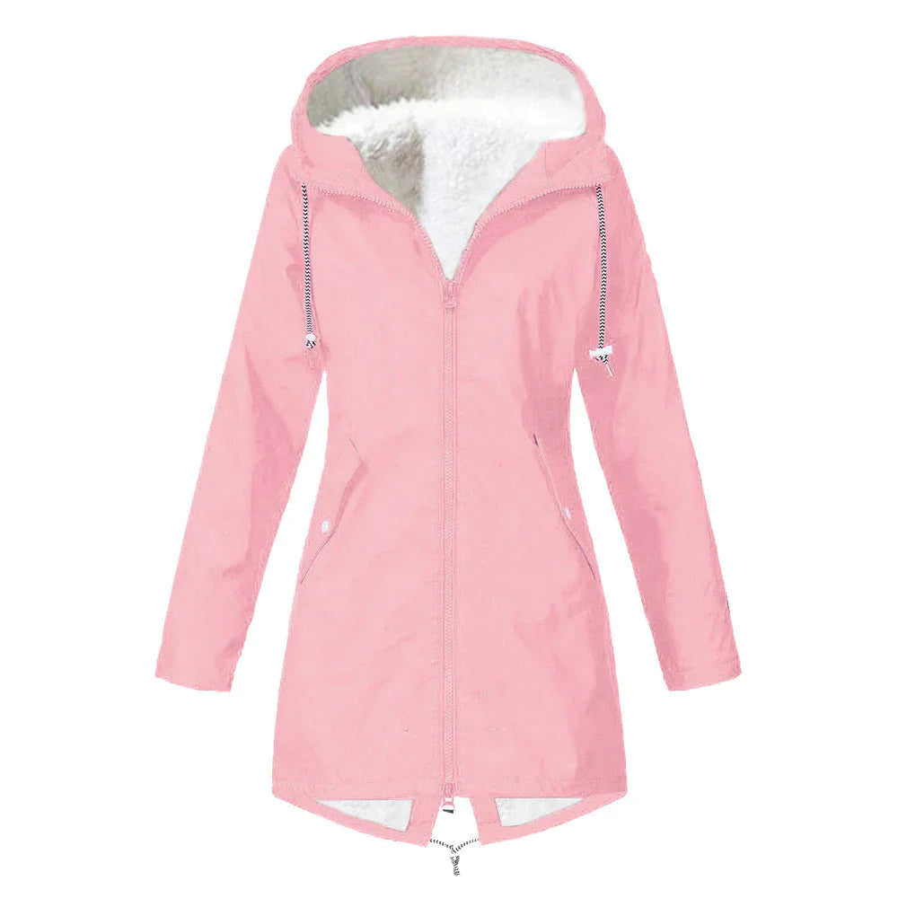 Wasserdichte Fleece-Jacke Damen Warm und Bequem Herbst Winter
