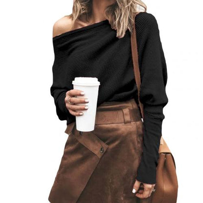 Stylische Off-Shoulder Sweatjacke Damen