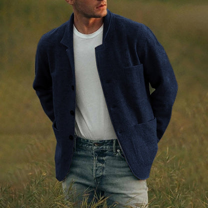 Stilvoller Herren Wollcardigan Mit Knöpfen