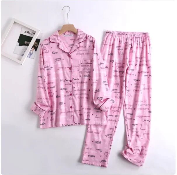 Damen Pyjama Set Bunt Gemütlich