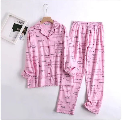 Damen Pyjama Set Bunt Gemütlich