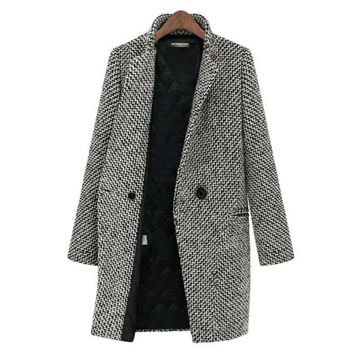 Damen Mantel Wollmix Klassisch Midi