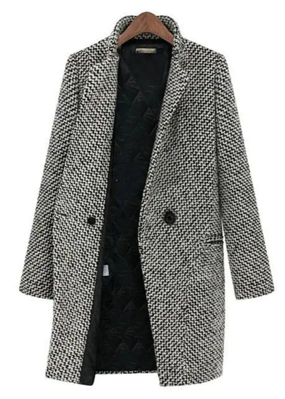 Lange Wolljacke Damen Elegant