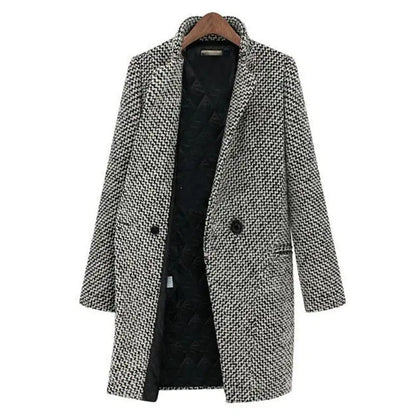 Stilvoller Damen Wintermantel Wolle